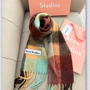 Acne Studios Plaid Mohair Scarf
